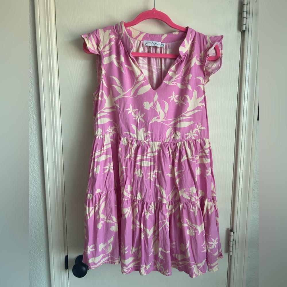 Petal & Pup Pink and Cream Floral Dress